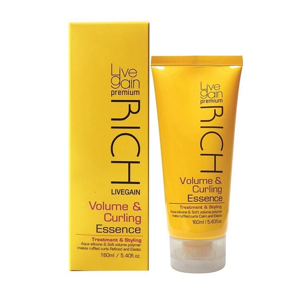 Gel tóc xoăn LiveGain Rich Volume Curling vàng 160ml 