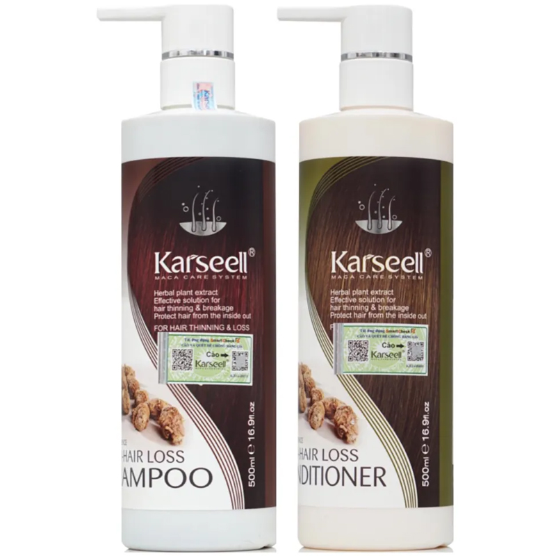 Bộ dầu gội chống rụng tóc Karseell Maca Anti Hairloss 500mlx2