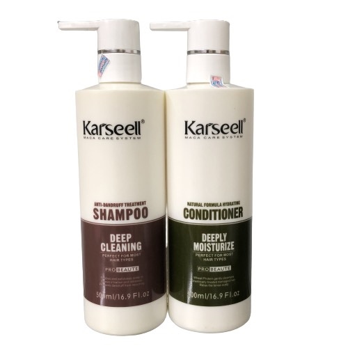 Bộ Dầu gội xả trị gàu Karseell Maca Deep Cleansing 500ml*2 