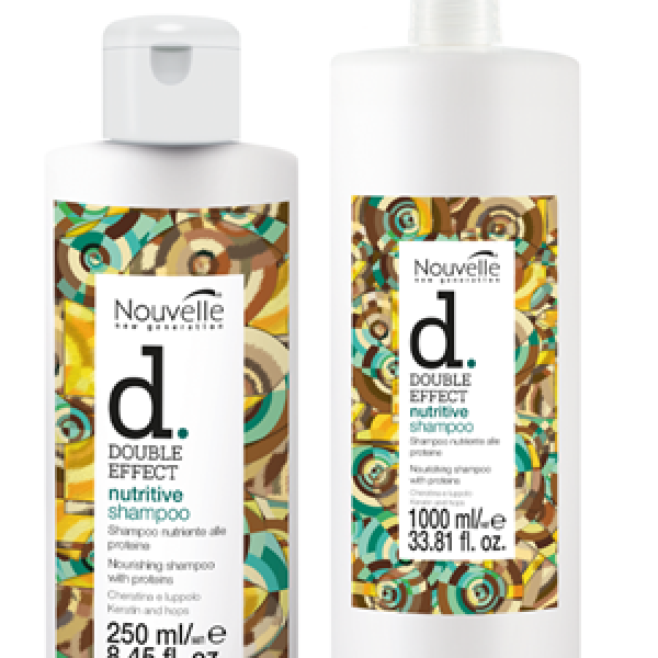 Dầu gội Keratin Nouvelle Double thảo dược cho tóc khô hư tổn 1000ml