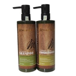 Bộ dầu gội xả phục hồi siêu mượt tóc Masaroni Rich Biotin Collagen repair Shampoo & Conditioner 500ml - CẶP