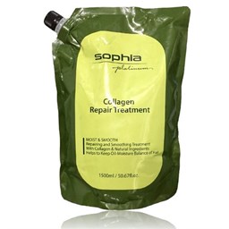 Hấp túi Sophia Collagen Repair treatment xanh cho tóc khô xơ hư tổn 1500ml (KOREA) - Tui