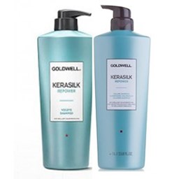 Cặp Dầu Gội Xả Goldwell Kerasilk Repower Volume