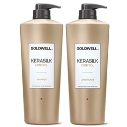 Cặp Dầu Gội Goldwell Kerasilk Control Suôn Mượt