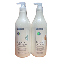 Bộ dầu gội xả Mairlan Collagen siêu mượt phục hồi tóc hư tổn 750mlx2