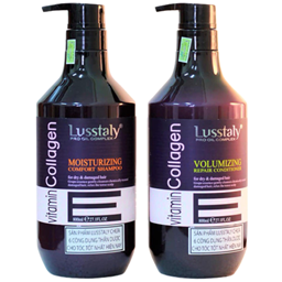 Bộ dầu gội xả phục hồi siêu mượt tóc cao cấp Lusstaly Vitamin Collagen Moisturizing Comfort - Volumizing Repair