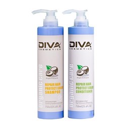 Bộ dầu gội xả phục hồi giữ màu DIVA Collagen Hair Repair Protect Color 
