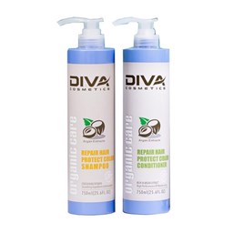 Bộ dầu gội xả phục hồi giữ màu DIVA Collagen Hair Repair Protect Color  Bộ dầu gội xả phục hồi giữ màu DIVA Collagen Hair Repair Protect Color