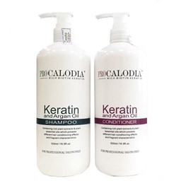 Bộ dầu Gội xả Pro Calodia Keratin phục hồi siêu mượt cho tóc khô hư tổn 500ml
