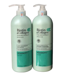 Bộ dầu gội Voudioty Anti Dandruff Biotin Colagen cho tóc gàu 1000ml