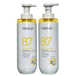 Bộ dầu gội xả Visiami Biotin B7 "Vàng" Saffron - Nhuỵ hoa nghệ tây cho tóc khô tẩy nhuộm uốn 780ml